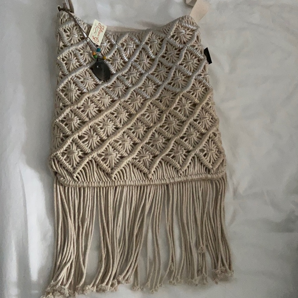 Macrame style crossbody bag